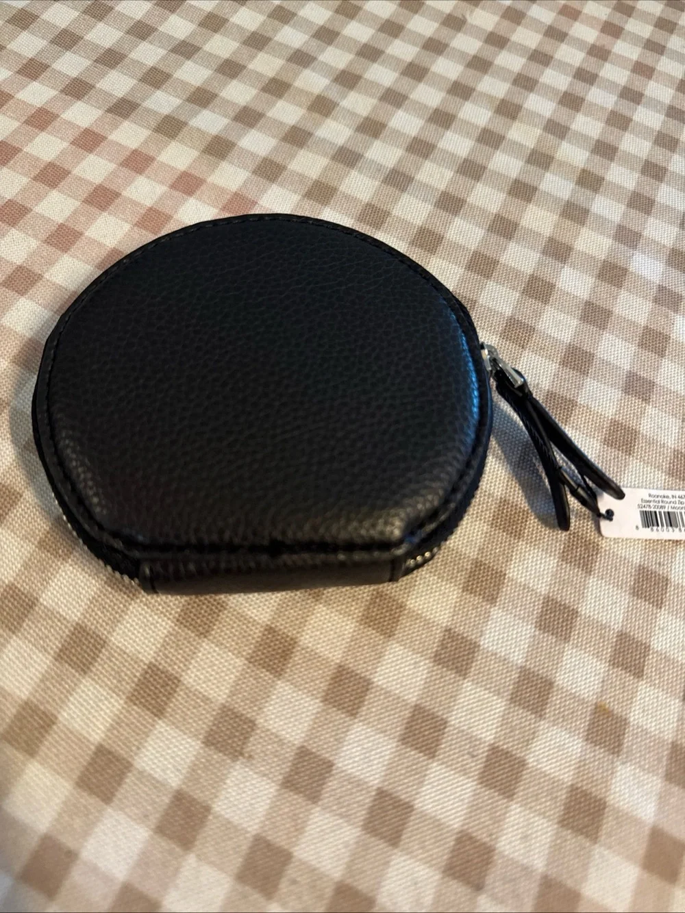 Round Black Zip Coin Purse Vera Bradley - Picture 2 of 6